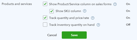Show SKU column in QuickBooks Online