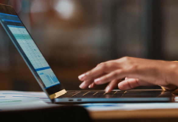 fingers on keyboard easily importing transactions with Transaction Pro Importer