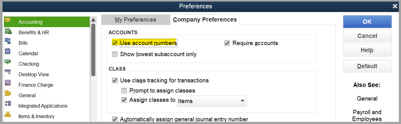 Screenshot of Importing Account Number versus Account Name QuickBooks Desktop