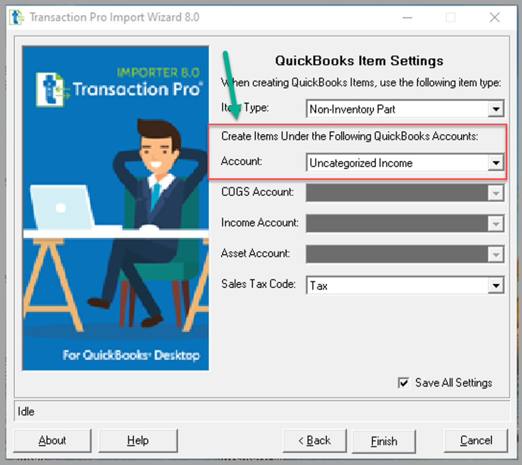 If you adjusted your preferences to allow for the creation of new items, mentioned earlier in this blog, these settings will create the new items. 