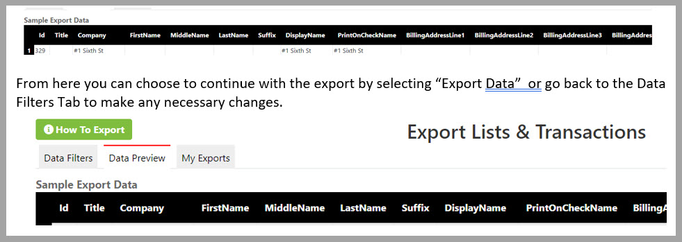Transaction Pro Exporter criteria